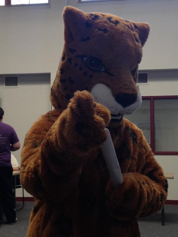 Come to the student lounge and be part of completion day with the jaguar