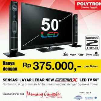 shui_long76's tweet photo. LEDTV 50" hanya Rp 375.000/ bln (24 bulan) http://t.co/rRnWUFqJja cc: @SantoHSK @PolytronIndo http://t.co/cX8Bp9KQce