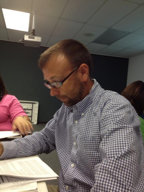 jcrdlr2010's tweet photo. Cassville Principals at SW Center for the new teacher evaluation model. http://t.co/XfbCrdf9xv
