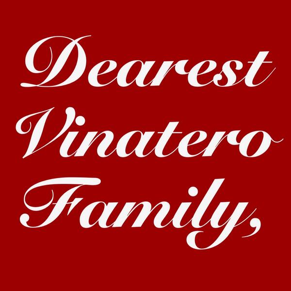 Vinatero's tweet photo. Dearest #Vinatero Family, please read our important announcement: http://t.co/aDH8vh6SYd http://t.co/7hV1ZaNTkb