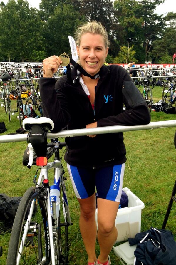 Finished my first triathlon! Thanks for everyone that supported me <a href="/ARUKnews/">Alzheimer's Research UK</a>