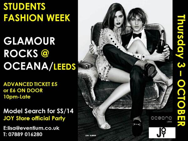 CityFashWeek's tweet photo. @City_DwellerMag 3 OCTOBER 10PM-LATE GLAMOUR ROCKS @OCEANA TICKET £5 OR £6 ON DOOR E:LISA@EVENTIUM.CO.UK/07889 http://t.co/ANlu8V5HWP