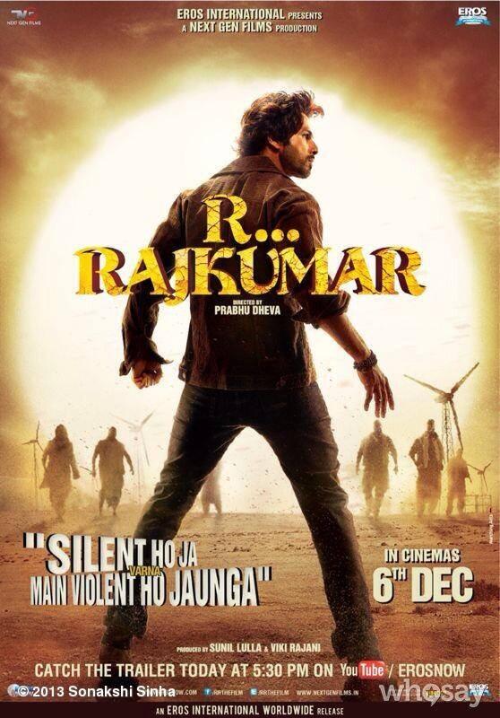 Team Shahid Kapoor auf Twitter: „PICTURE ~ Poster of #RRajkumar! Silent  hoja varna violent ho jaunga!! Uffffffffff @shahidkapoor  /xv0g8TcMHx“ / Twitter