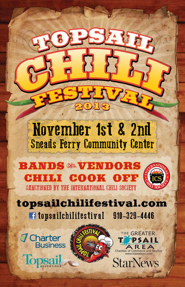 We like!  #Topsail Chili Festival! topsailchilifestival.com #jaxnc #ilm #visitnc