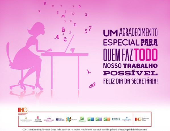 Staybridge_SP's tweet photo. Hoje é dia de agradecer aquelas que fazem a diferença em nosso trabalho! Feliz dia da secretária. http://t.co/Q1DLE1tZjZ