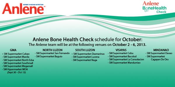 AnleneTotalPh's tweet photo. Tell your friends &amp; family about the Anlene Bone Health Check! http://t.co/kxH9rhJQ3S