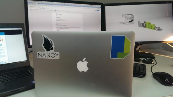 synhershko's tweet image. I choose my mba stickers carefully #abbdevday #nancyfx