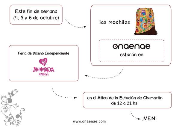 _onaenae's tweet photo. Búscanos en el @nomadamarket  
¡Qué ganas de que empiece!
Este fin de semana - 4, 5 y 6 de octubre-  ya tienes plan! http://t.co/TFuNgKvwns