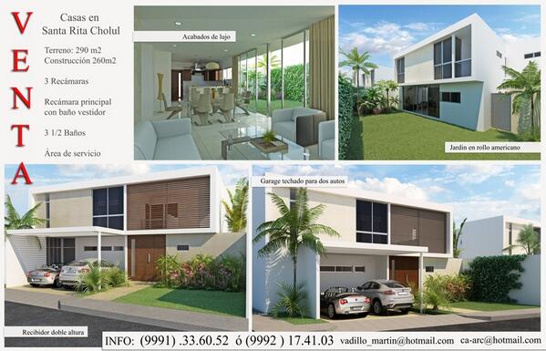 BuscaMercado's tweet photo. Venta de casas Santa Rita Cholul. Informes trato directo 9991336052 http://t.co/uf8wbCqGNv