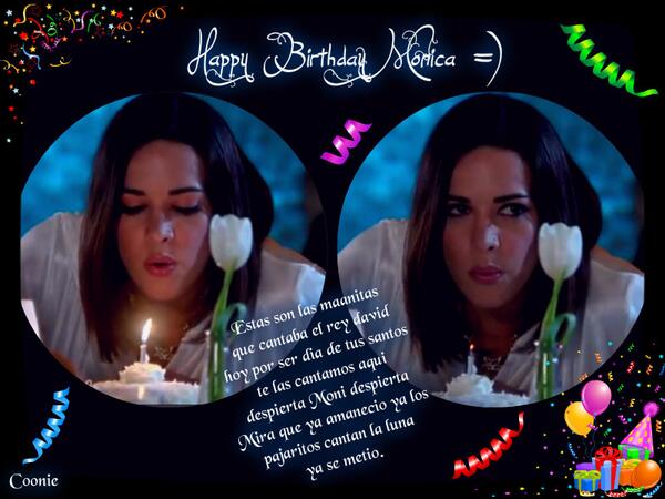 MonicaSpear's tweet photo. “@ch_connie: @MonicaSpear Te deseo Muchas Bendiciones!!! Estas son las Mañanitas...🎂 http://t.co/8Aj39OhfzP” graciasss!!!