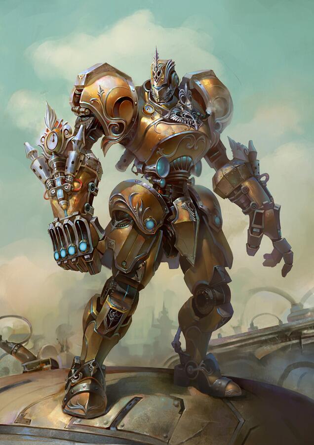 ٹوئٹر 無人機bot Twitter پر スチームロボット Yu Cheng Hongなるイラストレーターが発表したスチームパンク風 ロボットのイラスト ロボットは騎士風だがファンタジーだけでなく科学的な雰囲気も見て取れる そう 科学と魔術が交差するとき物語は始まる Http T