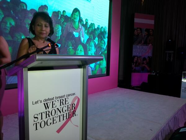 ThePeninsulaMNL's tweet photo. Phil. Foundation for Breast Care's Malou Cortez thanks #PeninPink &amp; #bcastrength. http://t.co/xce7eQLJmZ