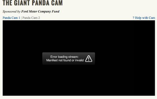 lizzymrobbins's tweet photo. “@DCist: The panda cam is now off, the National Zoo is closed. http://t.co/Xiy3WYCC3Q http://t.co/rWsOCXUpX1” @eileenkbyrne #shutdown