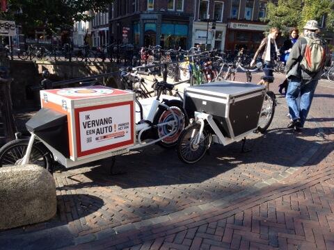 ZedifyCBG's tweet photo. Cargo bikes used by @cyclelogistics project partners in Utrecht http://t.co/enuSK9dgzX