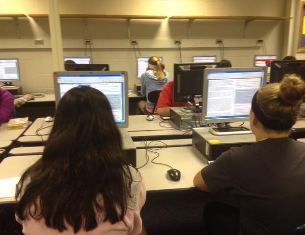 Parkway students taking first locally-created assessments online!  Immediate info about student learning!