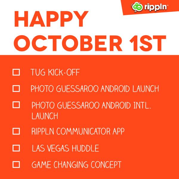 GetVapt's tweet image. Happy October 1st Ripple Makers! October is going to be a HUGE month for Rippln! #rippln #bigmonth