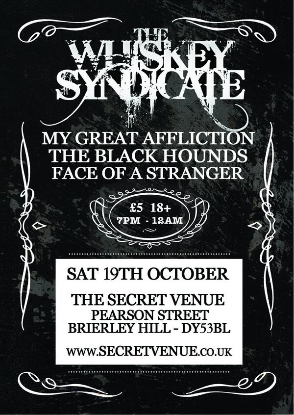 Like #rock #music? #Fundraise with us #tomorrow! <a href="/officialTWS/">Whiskey Syndicate</a> <a href="/MGAband/">My Great Affliction</a> <a href="/TheBlackHounds/">The Black Hounds</a>  #brierleyhill #nightsout