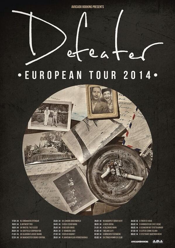 Defeater's tweet photo. Heading back to Europe this winter with some GREAT bands. Check the dates and come party with us. http://t.co/RcrIOKdZs3