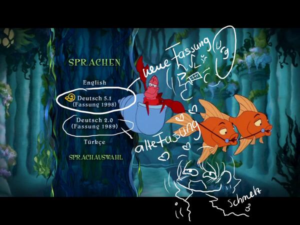 demoniacalchild's tweet image. da lief wohl was bei der DVD Sprachbeschriftung was falsch.... *kurz Panik hatte* #Arielle #DiamondEdition