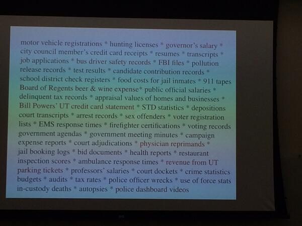 bobbycblanchard's tweet image. A list of things you can request under Texas's Open Records Law: #reportingUT