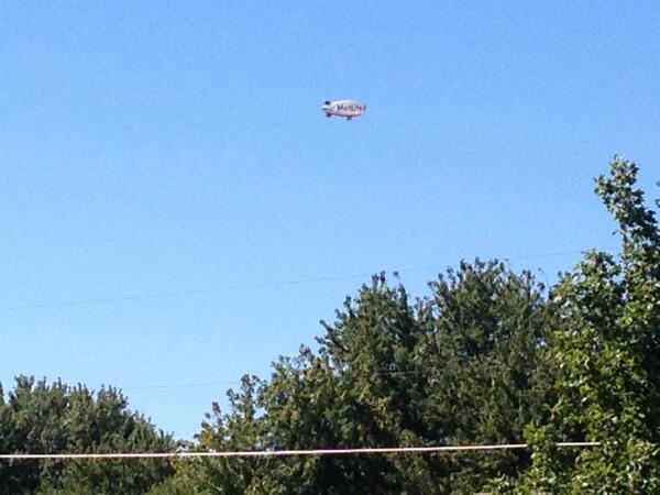 Tcmccterri's tweet photo. #blimps -  never sure what you might see in the sky over Hiawatha. http://t.co/z0jDwJnuI7