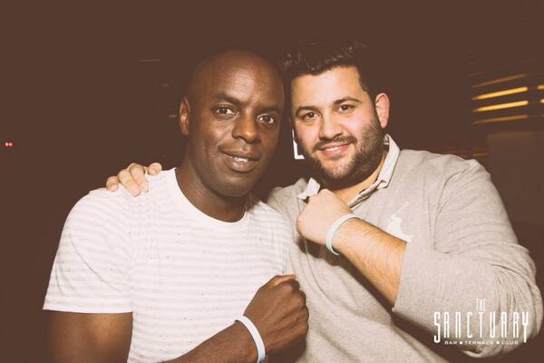 Unite_Charity's tweet photo. @DJTrevorNelson wearing one of our distinctive wristbands while DJing at @SanctuaryGLA #uniteagainstcancer http://t.co/DMXawXhs1l