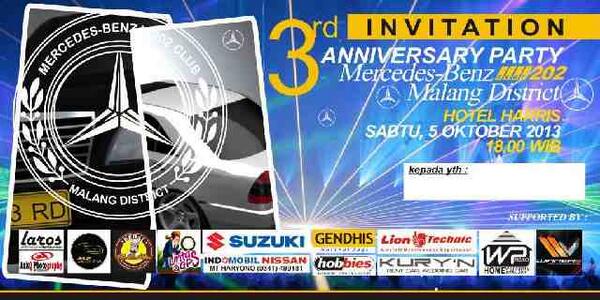 " 3rd Anniversary party Mercedes-Benz W202 Club Indonesia (Malang district) "