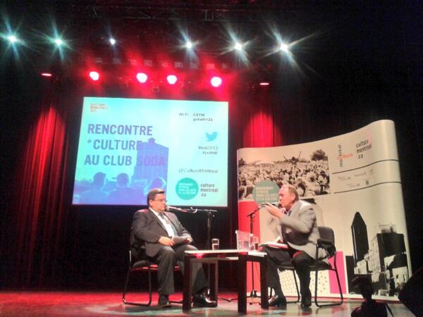 Denis Coderre commence avec des lieux communs, "on aime tous la culture": 1 point démagogie, 0 point contenu!
