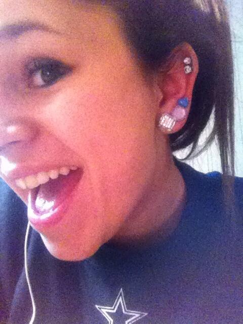 I literally got so bored so I pierced my ear with a sewing needle I now have 5 in this ear &amp; 2 in the<a href="/tag/forest"class="tags"><span>#forest</span></a>