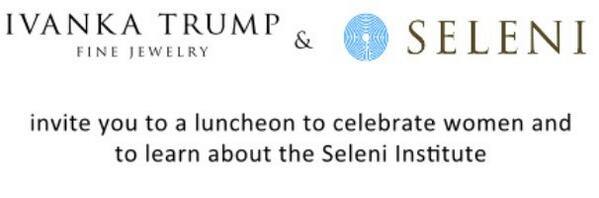IvankaJewelry's tweet photo. We are very excited to host Seleni Institute @selenidotorg for a women's  luncheon on Saturday. http://t.co/1N8Og4lPNp
