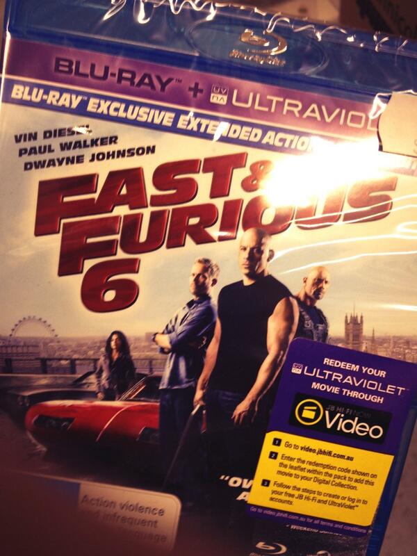 WilliamP_JBaus's tweet photo. Fast and Furious 6 out now on blu ray and DVD @JBBlacktown #awesome http://t.co/CRnoWT2yqw