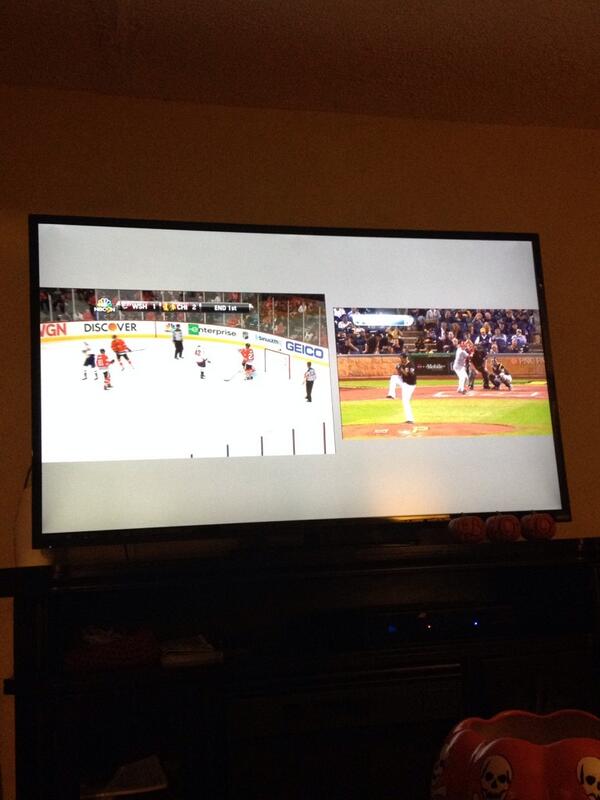 chrissetters's tweet image. One of these things is going better than the other #twogames #hockey #baseball
