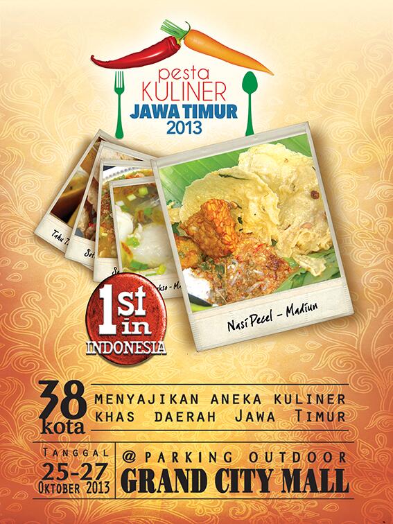 Pesta Kuliner Jatim..ajang pertama yg menyajikan 38 makanan khas daerah dr seluruh jatim,25-27 Oktober