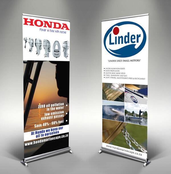 Pull-up Banners designed for Honda Marine Somerset West #CapeTown. #design #branding #graphicdesign
