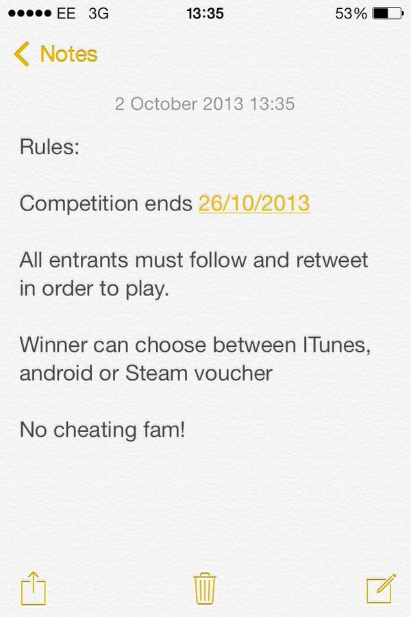 Denzelthegame's tweet image. Retweet this message to win £50 in iTunes or Android or Steam Voucher #denzelthegame