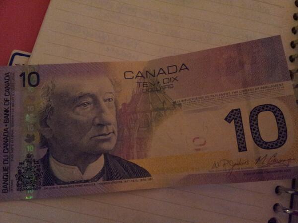 Postpet2's tweet photo. @SabreAS canadian currency #SabreAC13 http://t.co/UpWW5tXEcW