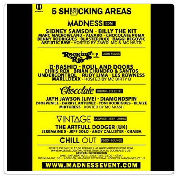 2nd of November Maassilo Rdam @ Chocolate Stage :) #Bethere