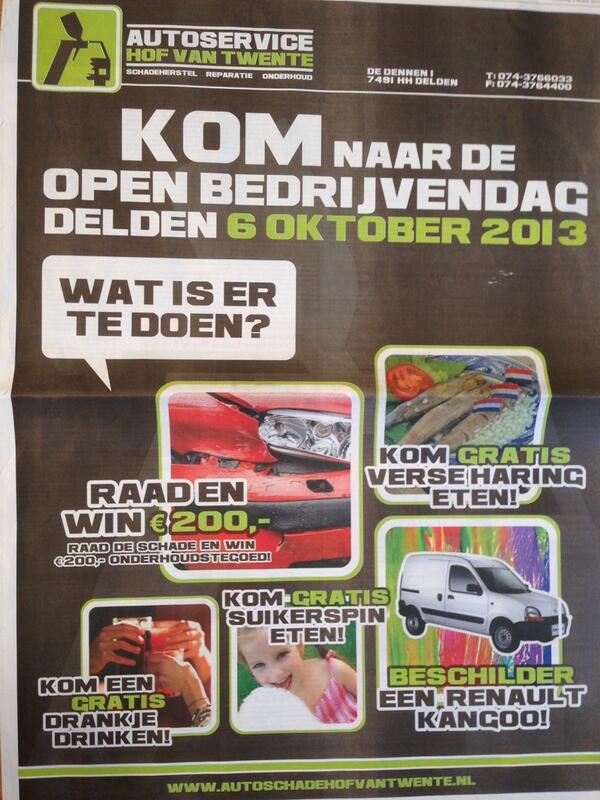 Komt u ook even bij ons aan op de #openbedrijvendagdelden as zondag??? zie advertentie wat er bij ons te doen is