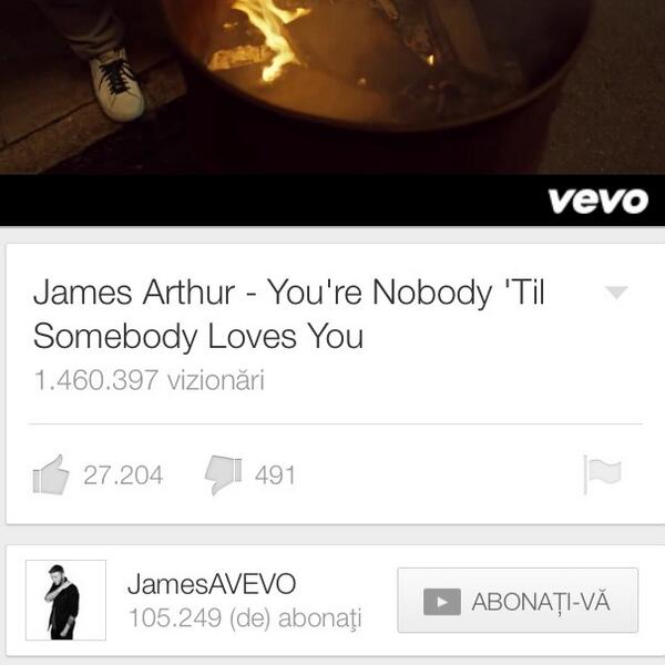 RuxandraDlc's tweet photo. Fav song in a long time !@JamesArthur23 http://t.co/IPR79PSeFw