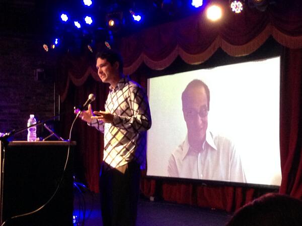 danfox's tweet image. Got the chance to introduce Ray Kurzweil at the #createtech conference today. #geeksdream