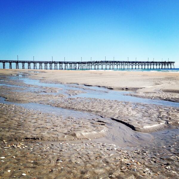 Low tide at Topsail Beach, NC. #topsail #nc <a href="/visitnc/">Visit North Carolina</a> #fallnc