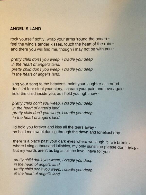 Jill Hennessy Thebecca So Glad U Wanted Lyrics 2 Angel S Land It S What I D Want My Kids 2 Know If I Wasn T Around Anymore Http T Co W6uyqhv8gl Jill Hennessy Thebecca So Glad U Wanted Lyrics 2 Angel S Land It S What I D Want My Kids 2 Know If I Wasn T Around Anymore Http T Co W6uyqhv8gl