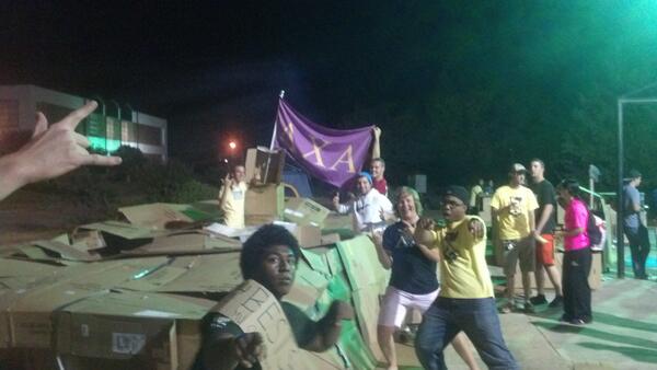 LCA_SigmaTheta's tweet photo. Represent! Lambda Chi wins the best house at @MU_SOJU cardboard city. Raising homelessness awareness! http://t.co/nGu5hG0lRp