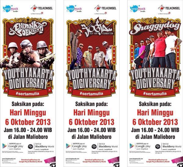 mari merapat! Youthyakarta Digiversary! 6 Oktober 2013. Jln Malioboro dpan Apotek Kimia Farma.  with <a href="/EndankSoekamti_/">Es</a>