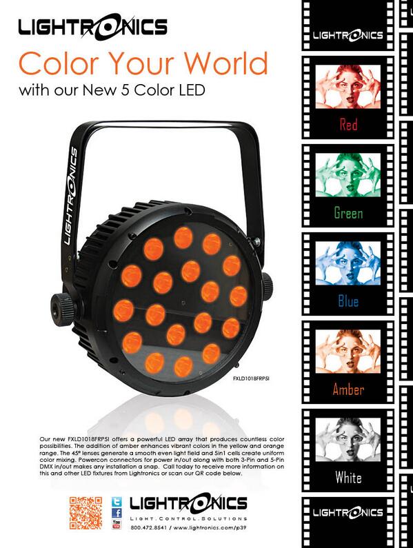 Lightronics's tweet photo. Color Your World with our NEW 5 Color LED! Offering a powerful LED array that produces countless color possibilities. http://t.co/0koOpsCcYB