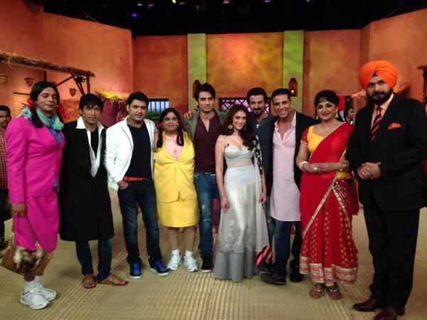 First shoot @gaanv wala ghar..wid Akshay,aditi,ronit n shiv :) BOSS
