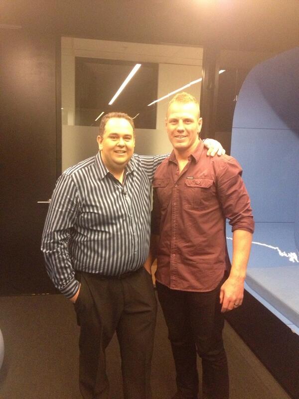 NRLgameplan's tweet photo. Luke Lewis ready to appear on @NRLgameplan with Andrew Moore by his side! http://t.co/jR92NaGc2L