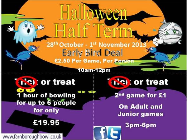 Check out our Spooktacuar October half term offers #frightfulfun #notricksjusttreats
