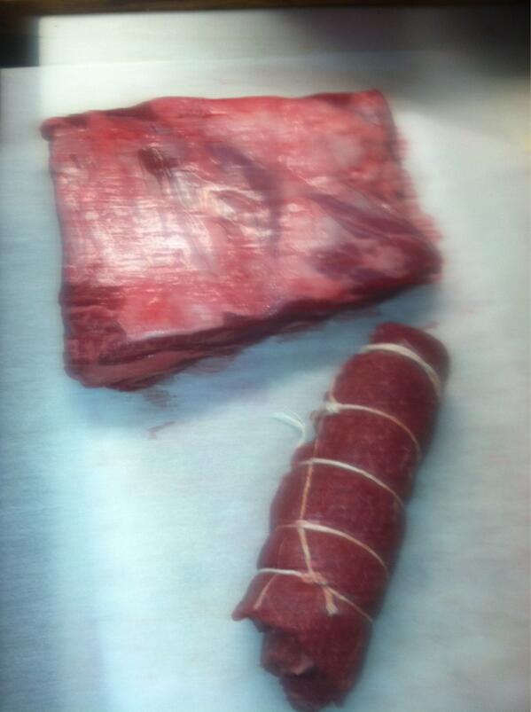 Had extra short ribs from <a href="/StickyRic/">StickyRic</a> boned tied and ready to sear for a beef short rib #carpaccio. #bigflavor