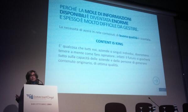 ADmas_Digital's tweet photo. La mole di informazione disponibile e' diventata enorme #contentmarketing @Engitel #InternetDays http://t.co/DwACK9XeY8